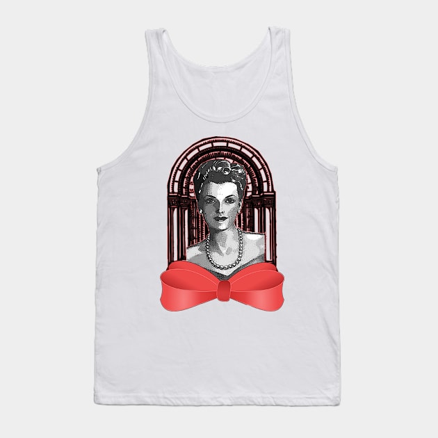 woman with pearl necklace Tank Top by Marccelus